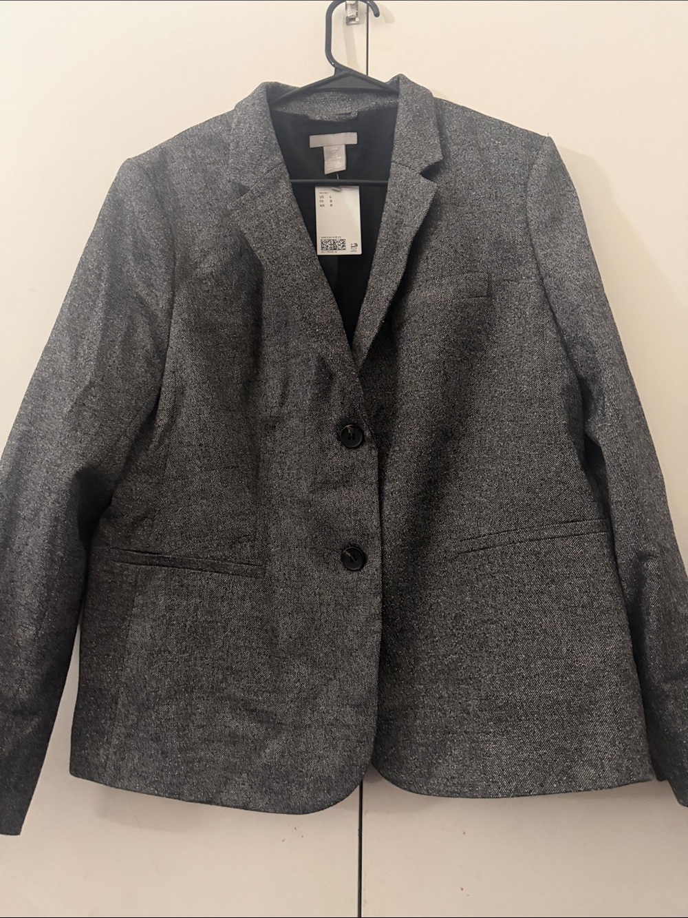 Women's Gray Tailored Two-Button Blazer